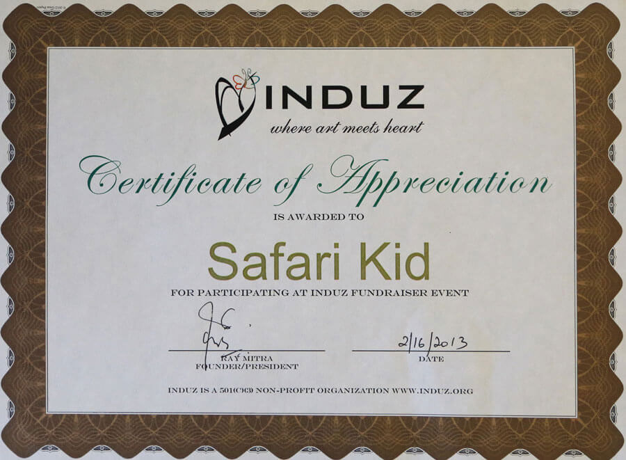 Safari Kid Award